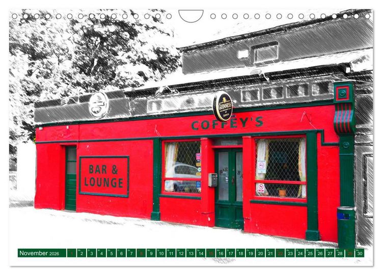Produktbild: Irish Pubfronts - Irlands urige Kneipen (Wandkalender 2026 DIN A4 quer), CALVENDO Monatskalender