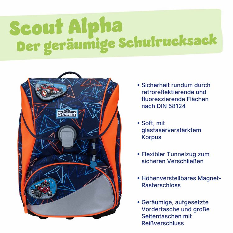 Produktbild: Scout Schulranzen Set Alpha, Schulranzen Set, 4tlg, Offroad