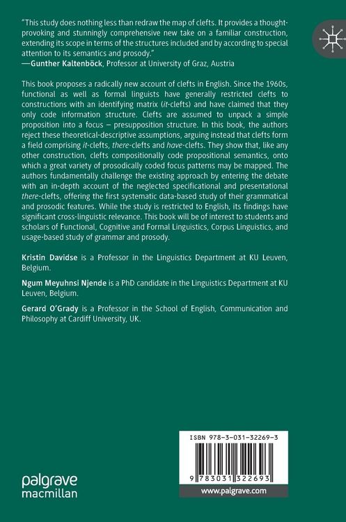 Produktbild: Specificational and Presentational There-Clefts