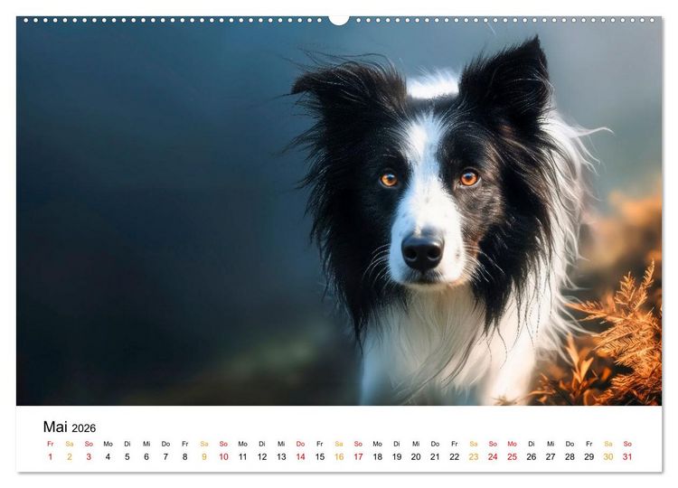 Produktbild: Border Collies H&uuml;teprofis (Wandkalender 2026 DIN A2 quer), CALVENDO Monatskalender