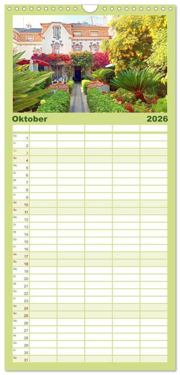 Produktbild: Familienplaner 2026 - Mediterraner Seelenfrieden mit 5 Spalten (Wandkalender, 21 x 45 cm) CALVENDO