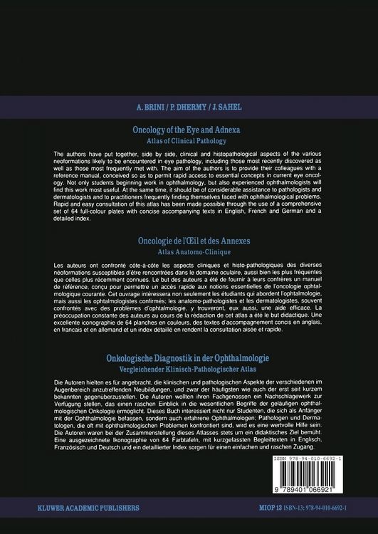 Produktbild: Oncology of the Eye and Adnexa / Oncologie de l&rsquo;&OElig;il et des Annexes / Onkologische Diagnostik in der Ophthalmologie