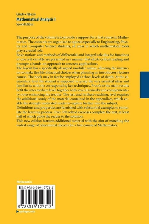 Produktbild: Mathematical Analysis I