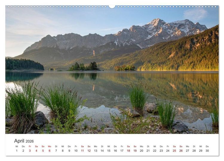 Produktbild: Deutschlands Landschaften 2026 &ndash; Von der K&uuml;ste bis zu den Alpen (Wandkalender 2026 DIN A2 quer), CALVENDO Monatskalender