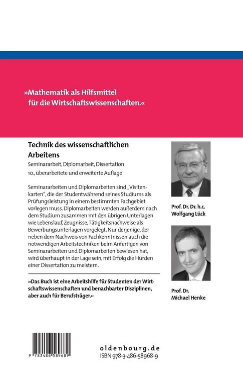 Produktbild: Technik des wissenschaftlichen Arbeitens