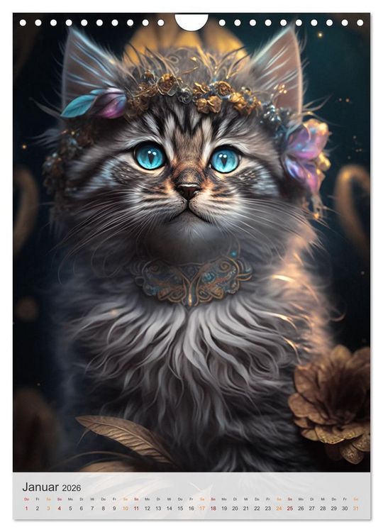 Produktbild: Boho Katzenbabys (Wandkalender 2026 DIN A4 hoch), CALVENDO Monatskalender