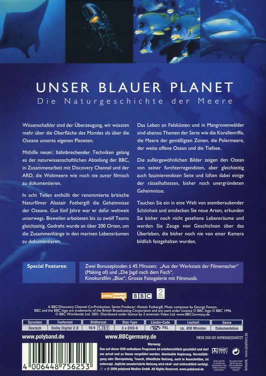 Produktbild: Unser blauer Planet [3 DVDs] (Amaray)