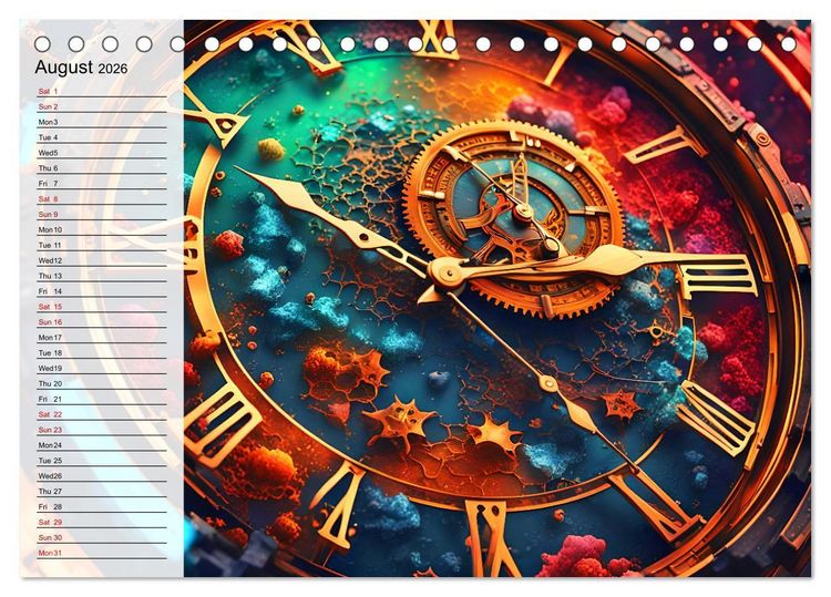 Produktbild: The abstract world of timepiece (Desk Calendar 2026 DIN A5 landscape), CALVENDO 12 Month DeskCalendar