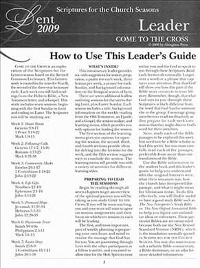 Produktbild: Come to the Cross: Scriptures for the Church Seasons: Lent 2008 Leader's Guide