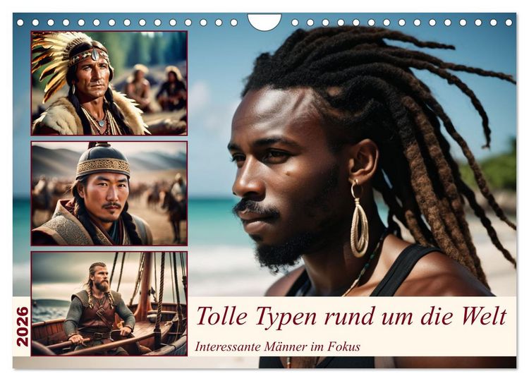 Produktbild: Tolle Typen rund um die Welt (Wandkalender 2026 DIN A4 quer), CALVENDO Monatskalender