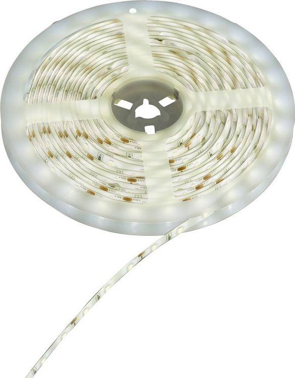 Produktbild: Sygonix SY-6612922 LED-Streifen-Komplettset mit Stecker 12 V/DC 5m Kaltwei&szlig; 1St.
