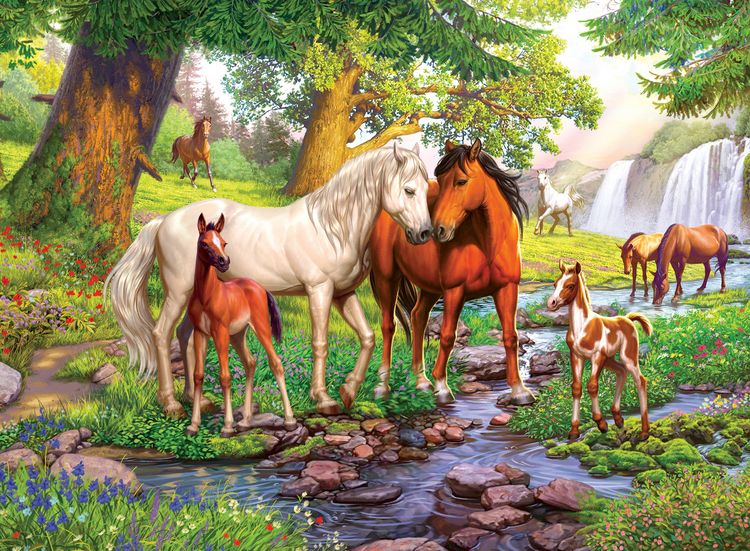 Puzzle Ravensburger Wildpferde am Fluss 300 Teile XXL kaufen