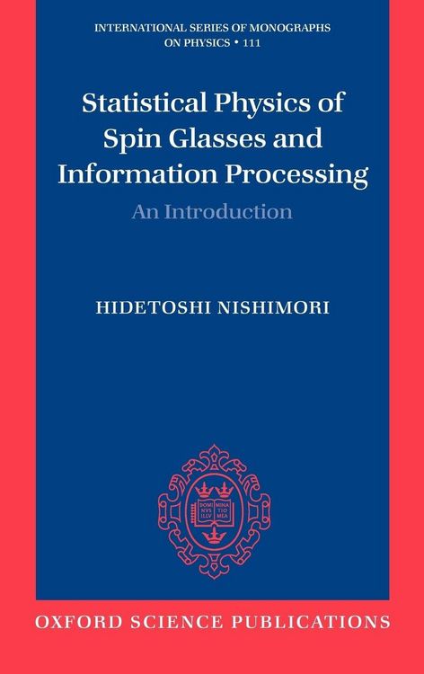 Produktbild: Statistical Physics of Spin Glasses and Information Processing