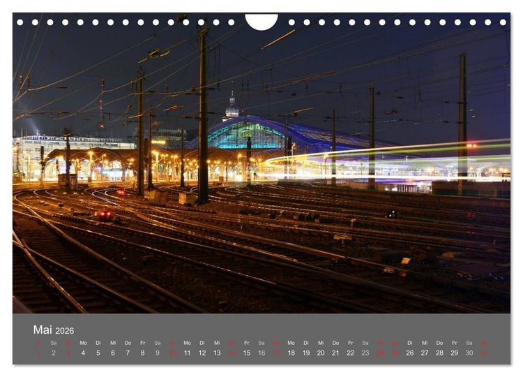 Produktbild: K&Ouml;LN BEI NACHT (Wandkalender 2026 DIN A4 quer), CALVENDO Monatskalender