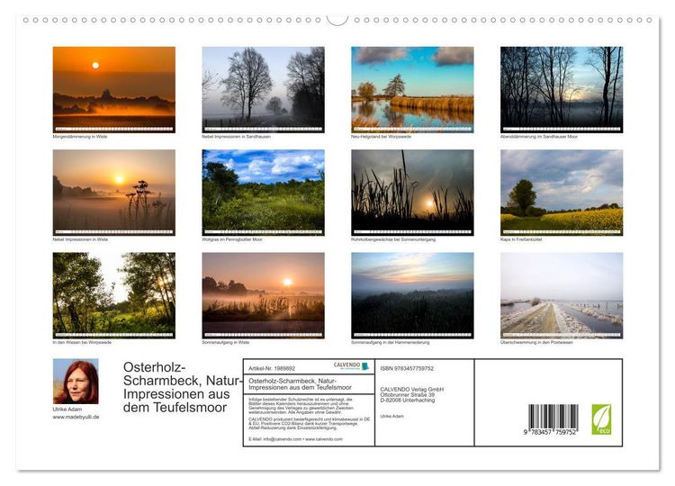 Produktbild: Osterholz-Scharmbeck, Natur-Impressionen aus dem Teufelsmoor (hochwertiger Premium Wandkalender 2026 DIN A2 quer), Kunstdruck in Hochglanz
