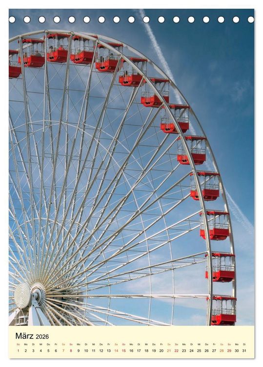 Produktbild: Riesenrad - hoch hinaus (Tischkalender 2026 DIN A5 hoch), CALVENDO Monatskalender