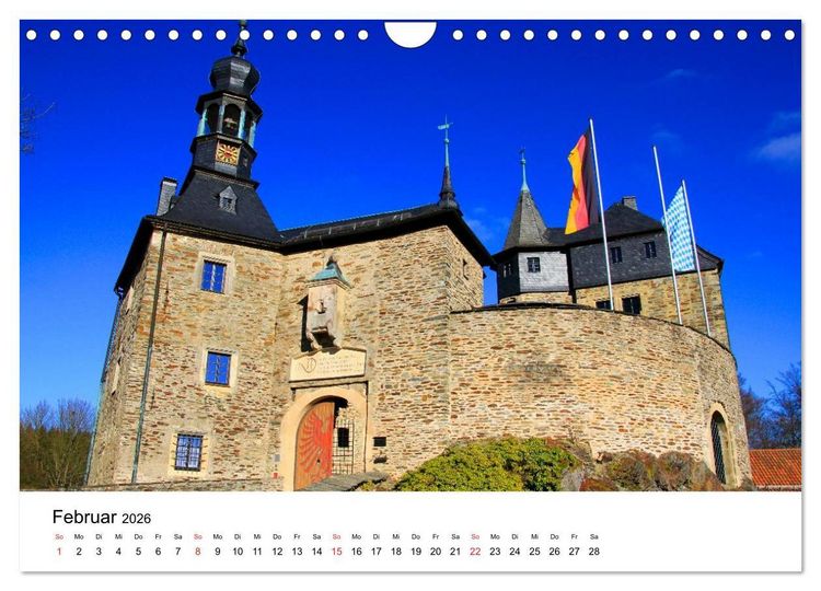 Produktbild: Deutschlands Burgen - Burgen, Schl&ouml;sser und Ruinen (Wandkalender 2026 DIN A4 quer), CALVENDO Monatskalender