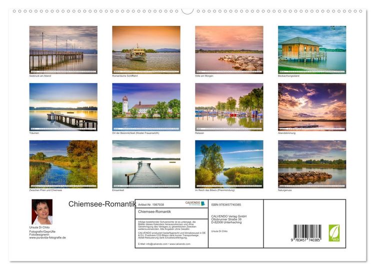Produktbild: Chiemsee-Romantik (hochwertiger Premium Wandkalender 2026 DIN A2 quer), Kunstdruck in Hochglanz