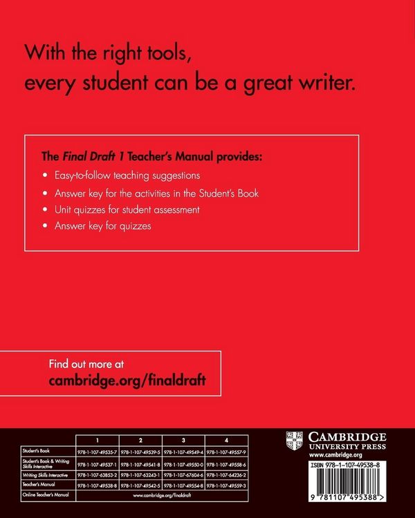 Produktbild: Final Draft Level Teacher's Manual