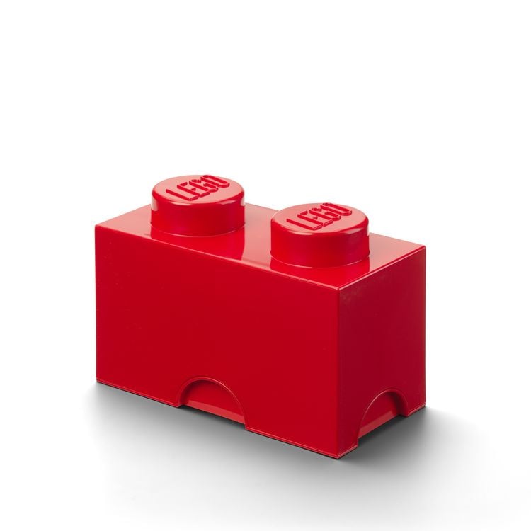 Produktbild: LEGO® Aufbewahrungsstein 2 Noppen Rot
