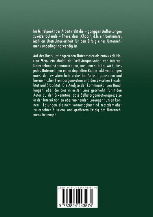 Produktbild: Selbst- und Fremdorganisation im Diskurs