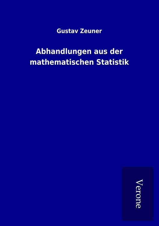 Produktbild: Abhandlungen aus der mathematischen Statistik