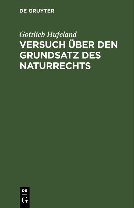 Produktbild: Versuch &uuml;ber den Grundsatz des Naturrechts