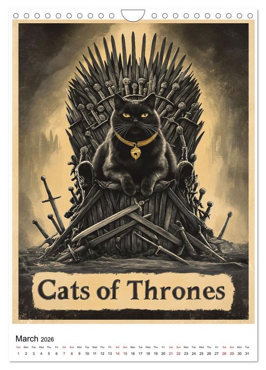 Produktbild: If Movies where full of Cats (Wall Calendar 2026 DIN A4 portrait), CALVENDO 12 Month Wall Calendar
