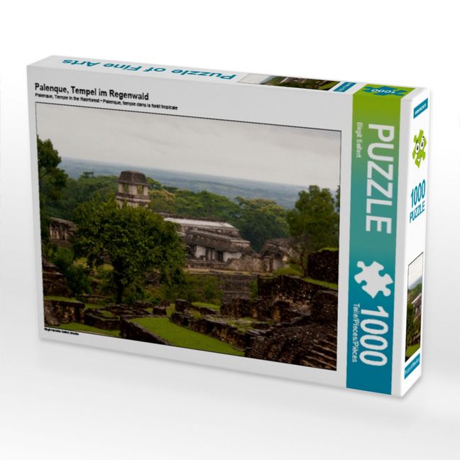 Produktbild: CALVENDO Puzzle Palenque, Tempel im Regenwald | 1000 Teile Lege-Gr&ouml;&szlig;e 64x48cm Foto-Puzzle f&uuml;r gl&uuml;ckliche Stunden
