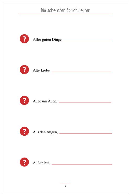 Produktbild: Beliebte Sprichw&ouml;rter. Das Ged&auml;chtnistraining-Quiz f&uuml;r Senioren. Ideal als Besch&auml;ftigung, Ged&auml;chtnistraining, Aktivierung bei Demenz.