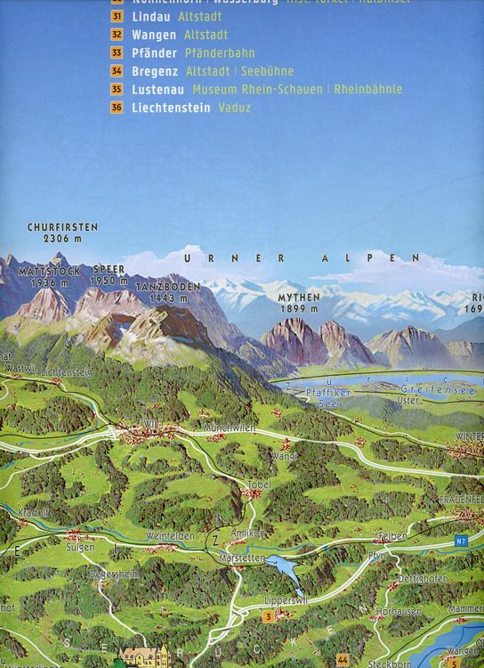Bodensee Panorama, Freizeitkarte 1:75.000