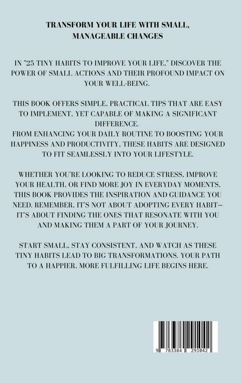 Produktbild: 25 Tiny Habits That Will Change Your Life