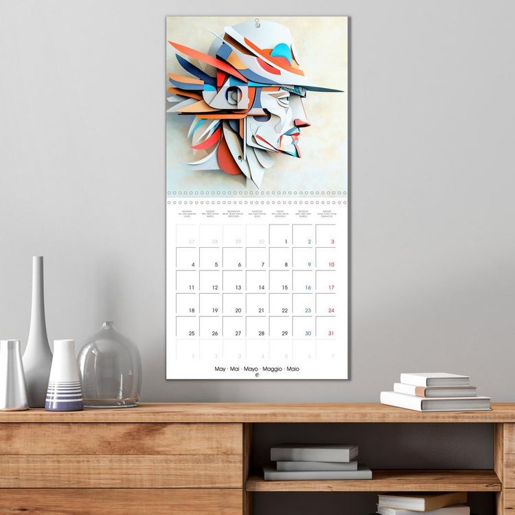 Produktbild: Les visages de l'origami (Calendrier mural carr&eacute; 2026 30x30 cm) Calendrier double avec une page pour vos prises de notes