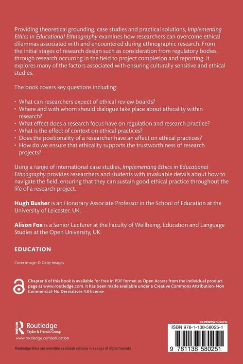 Produktbild: Implementing Ethics in Educational Ethnography