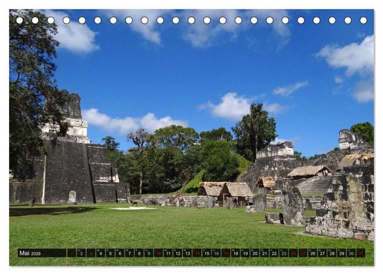 Produktbild: Von Mayas und Azteken - Mexiko, Guatemala und Honduras (Tischkalender 2026 DIN A5 quer), CALVENDO Monatskalender