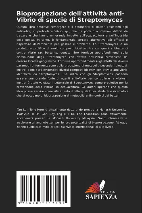 Produktbild: Bioprospezione dell'attivit&agrave; anti-Vibrio di specie di Streptomyces