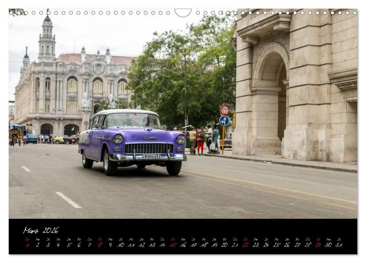 Produktbild: Kubas Klassische Automobile 2026 (Wandkalender 2026 DIN A3 quer), CALVENDO Monatskalender