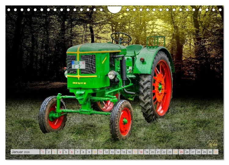 Produktbild: Geliebte Oldtimer Traktoren (Wandkalender 2026 DIN A4 quer), CALVENDO Monatskalender