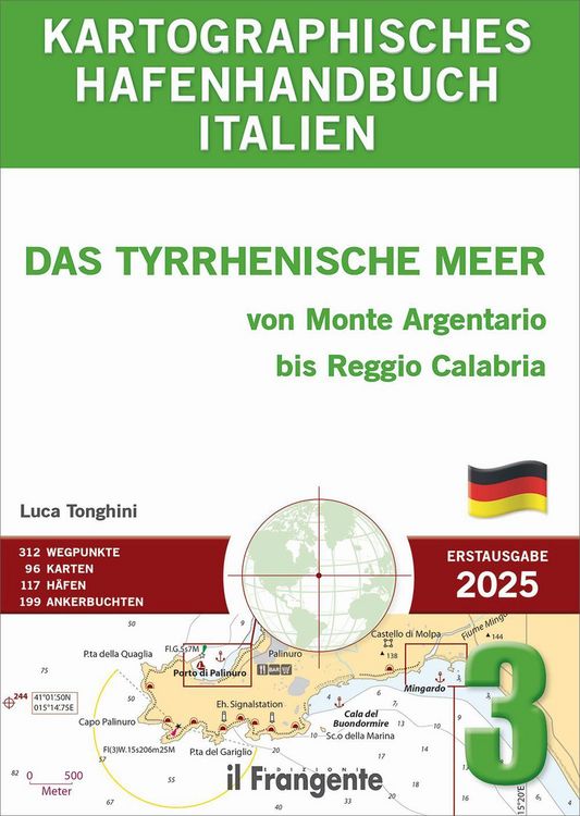 Produktbild: Kartographisches hafenhandbuch italien 3. Das Tyrrhenische Meer von Monte Argentario bis Reggio Calabria. Auch online verf&uuml;gbar