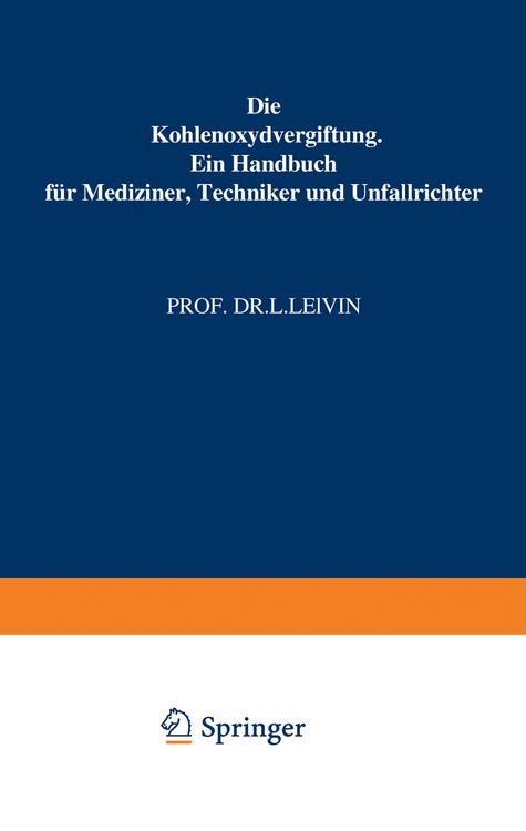 Produktbild: Die Kohlenoxydvergiftung