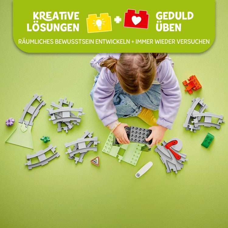 Produktbild: LEGO DUPLO 10425 Town Eisenbahntunnel und Schienen, Montessori Spielzeug