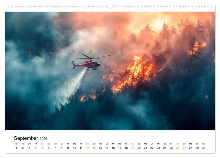 Produktbild: Firefighters - wenn die Erde brennt (Wandkalender 2026 DIN A2 quer), CALVENDO Monatskalender