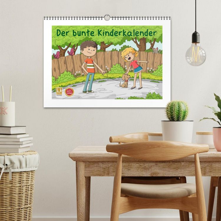 Produktbild: Der bunte Kinderkalender (Wandkalender 2026 DIN A3 quer), CALVENDO Monatskalender