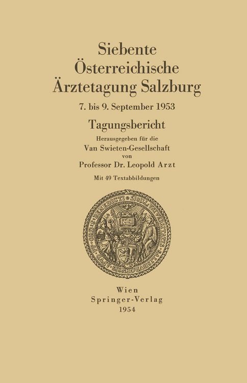 Produktbild: Siebente &Ouml;sterreichische &Auml;rztetagung Salzburg
