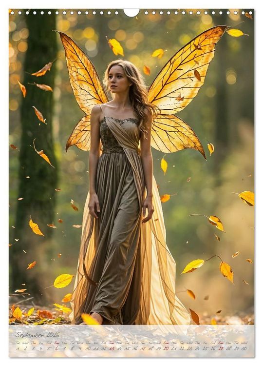 Produktbild: Heart of light, wings of colour - Emotion, colour and magic in the fairy kingdom (Wall Calendar 2026 DIN A3 portrait), CALVENDO 12 Month Wall Calendar