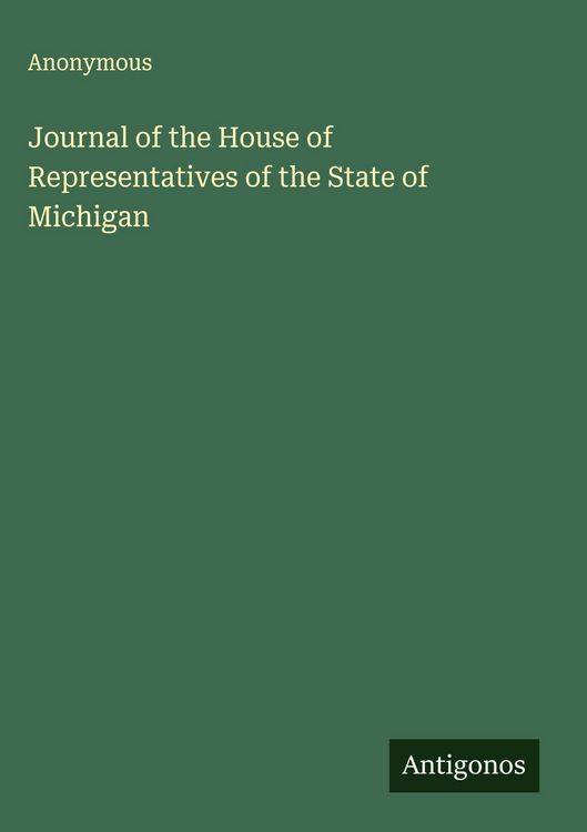 Produktbild: Journal of the House of Representatives of the State of Michigan