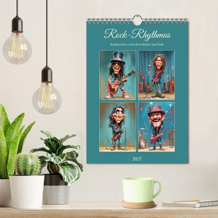 Produktbild: Rock-Rhythmus. Karikaturen zwischen Kunst und Kult (Wandkalender 2027 DIN A4 hoch), CALVENDO Monatskalender