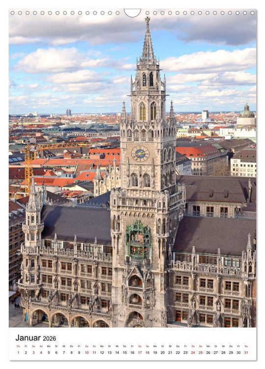Produktbild: M&uuml;nchen Blick vom Alten Peter (Wandkalender 2026 DIN A3 hoch), CALVENDO Monatskalender