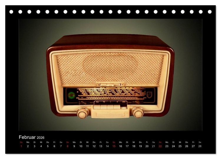 Produktbild: Dampfradios - Antike Radios mit Patina (Tischkalender 2026 DIN A5 quer), CALVENDO Monatskalender
