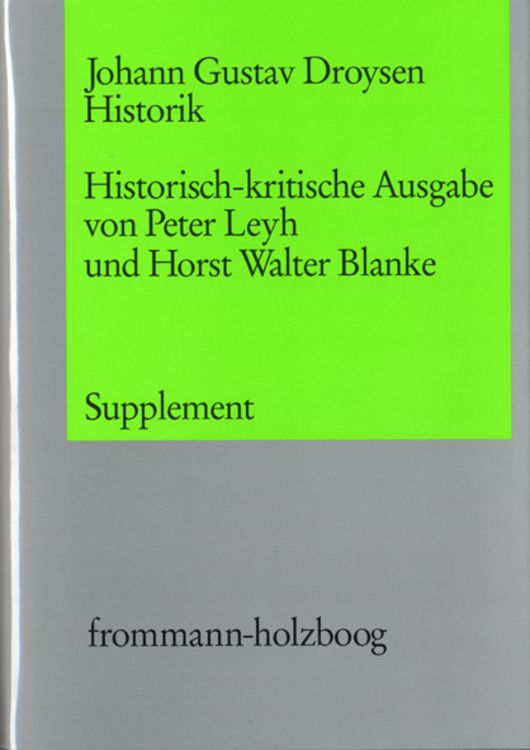 Produktbild: Johann Gustav Droysen: Historik / Supplementband